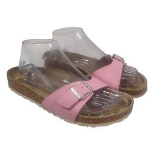 Birkenstock Madrid Buckle Orchid Pink Slide Sandals Size 38